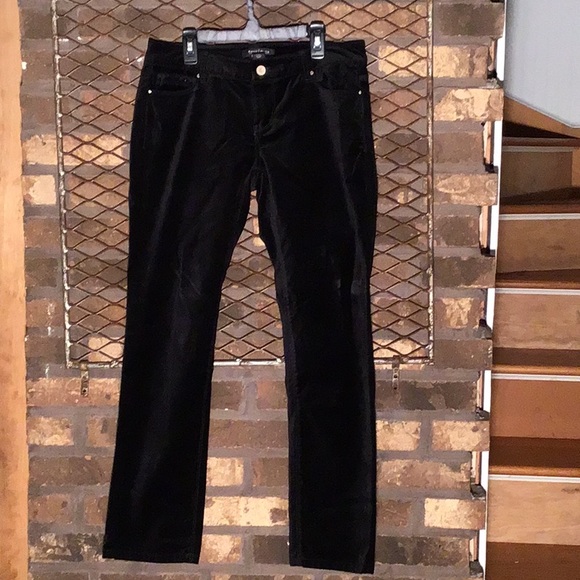 White House Black Market Pants - White House Black Market velvet slim black pants 2